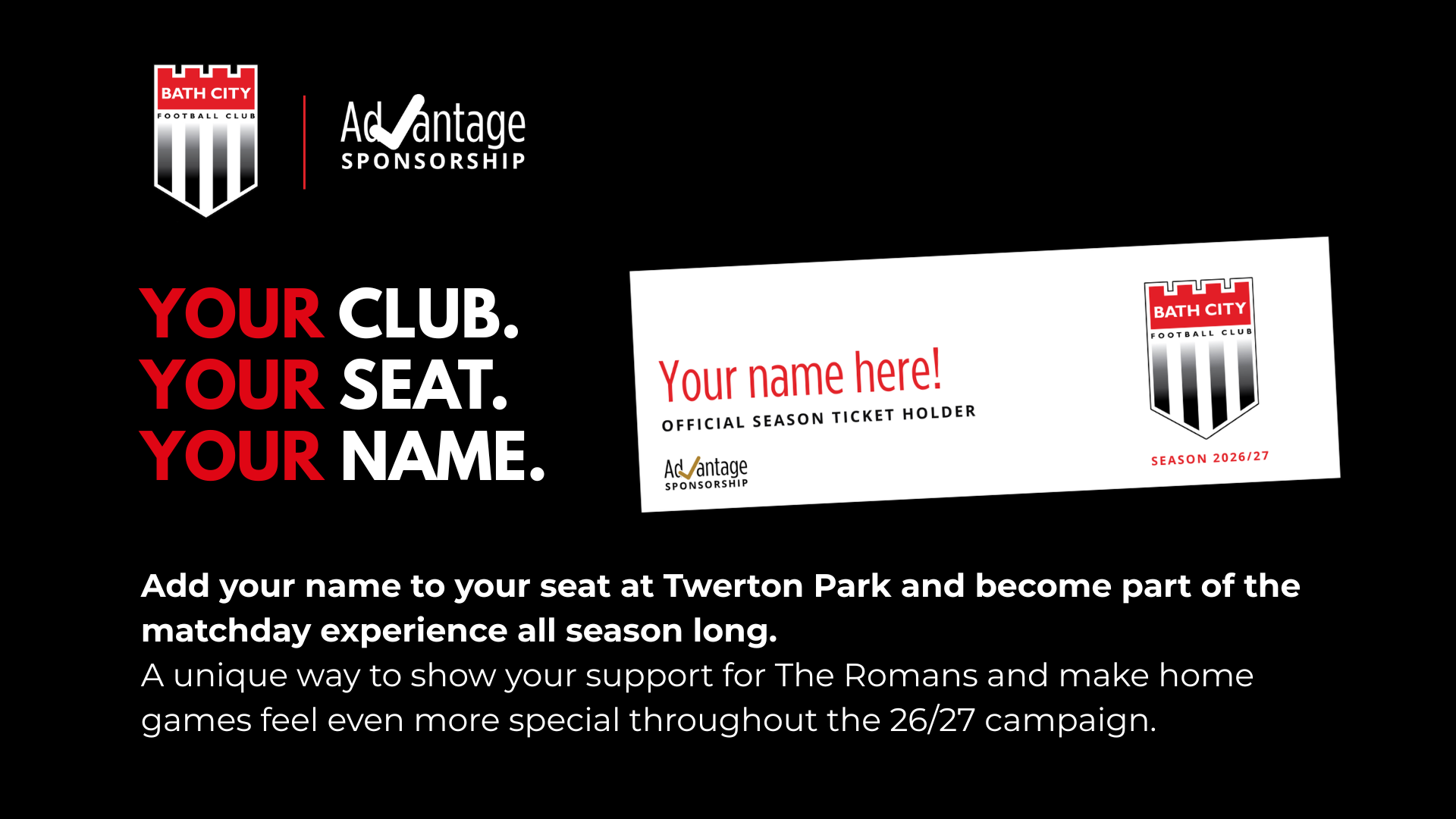 Your Club. Your Seat. Your Name.